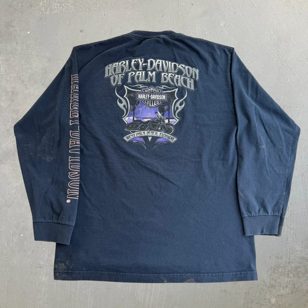 J- Vintage '09 Harley Davidson Palm Beach Graphic Long Sleeve Tee - L sold by HG Vintage product image thumbnail 3