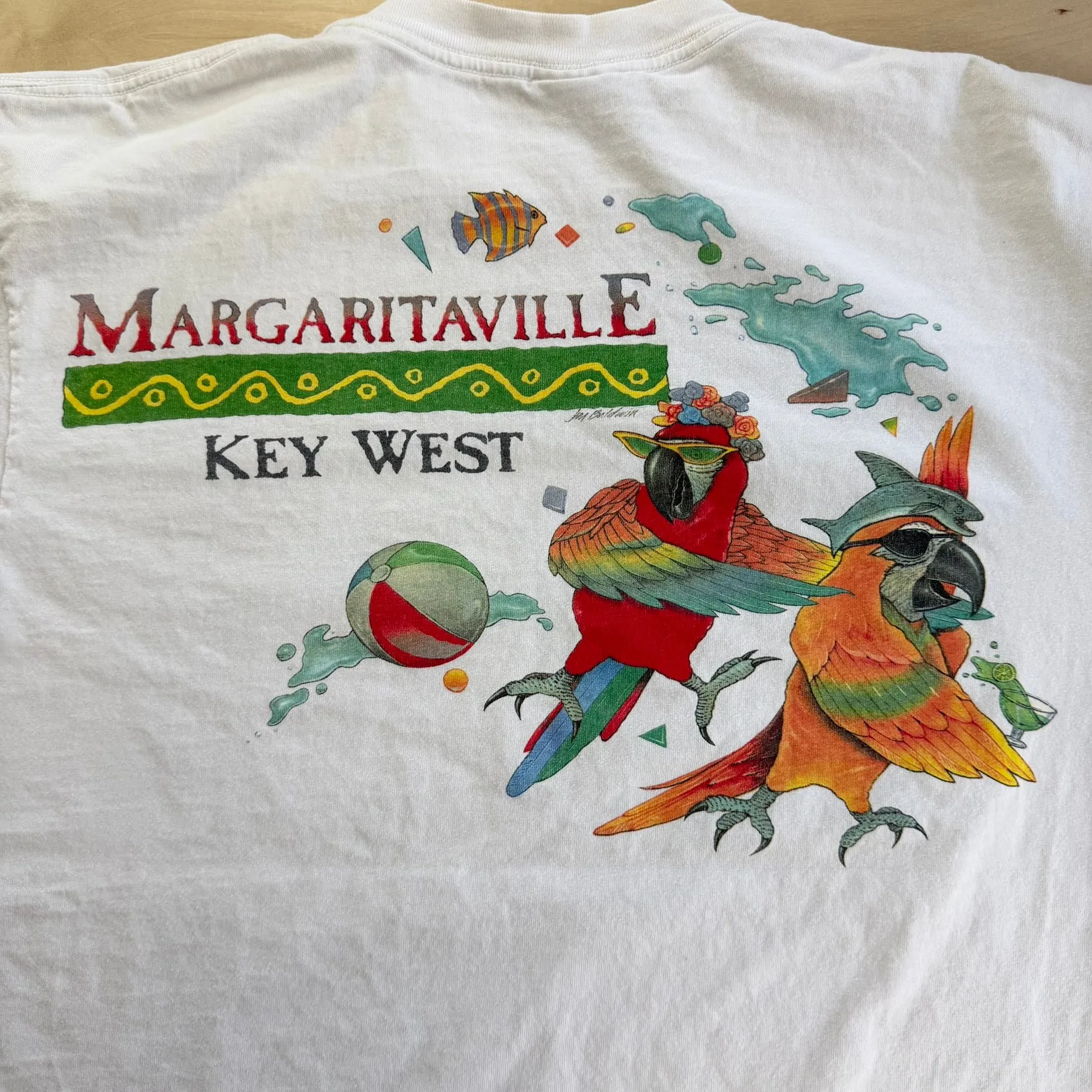 J- Vintage Jimmy Buffet Conga Line Graphic Single Stitch Tee - XL sold by HG Vintage product image thumbnail 4