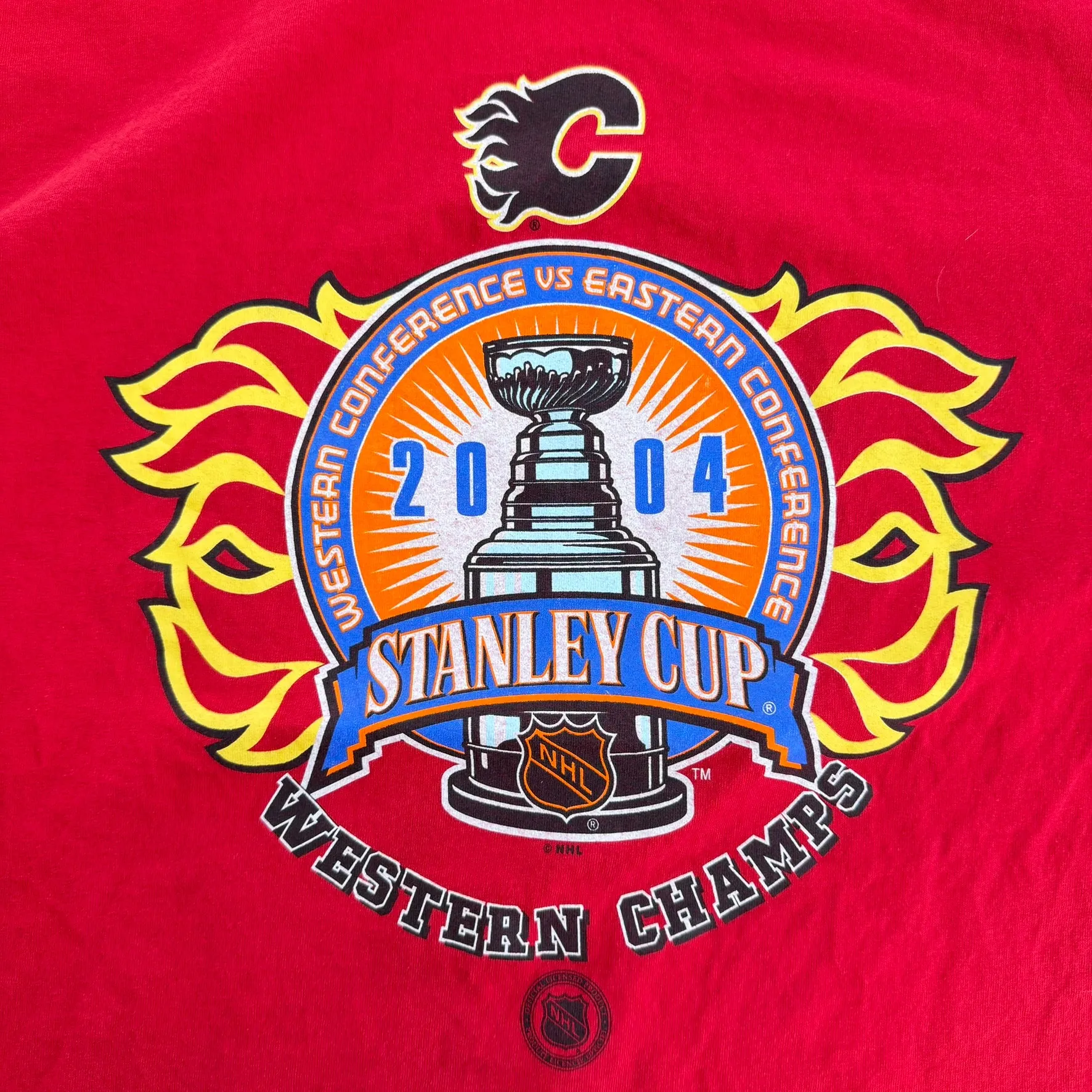 J- Vintage '04 Calgary Flames NHL Western Conference Champs Tee - XL sold by HG Vintage product image thumbnail 2