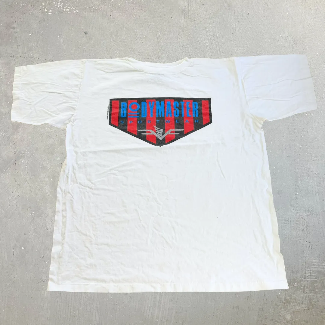 J- Vintage '93 Bodymaster Sportswear Graphic Made In USA Single Stitch Tee - OSFA ( XL) sold by HG Vintage