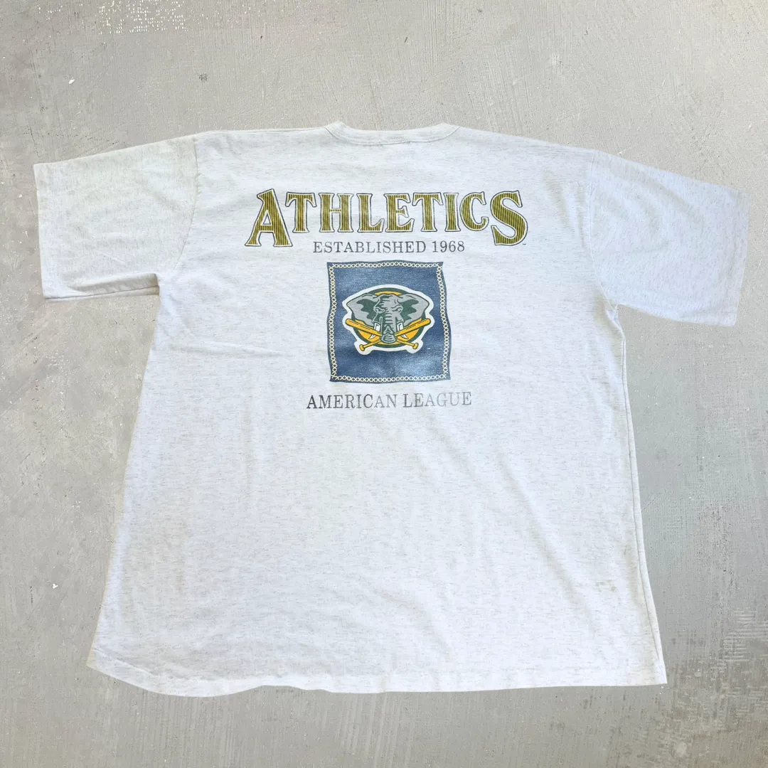 J- Vintage '93 Oakland Athletics MLB Text Made In USA Single Stitch Tee - XL sold by HG Vintage product image thumbnail 3
