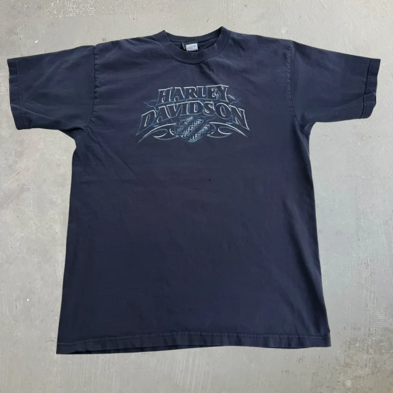 J- Vintage '08 Harley Davidson Vienna Austria Graphic Made In USA Tee - XL made by Harley-Davidson