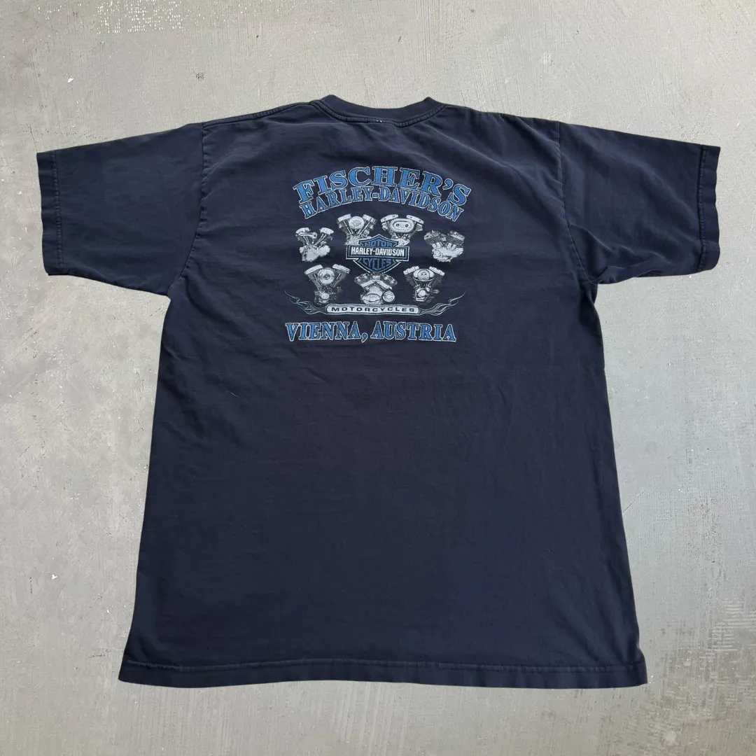 J- Vintage '08 Harley Davidson Vienna Austria Graphic Made In USA Tee - XL sold by HG Vintage product image thumbnail 3