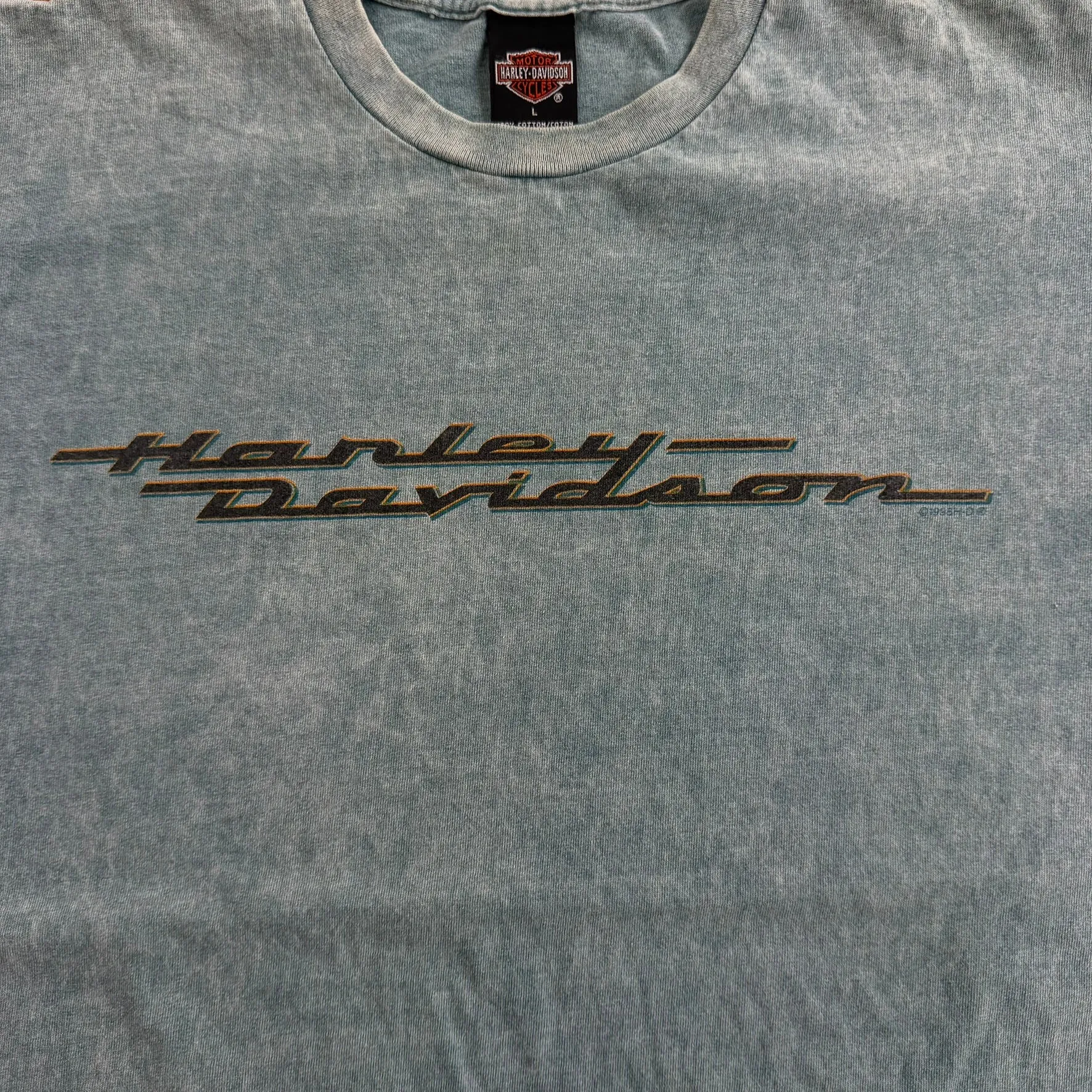 J- Vintage '98 Harley Davidson Pittsburgh Text Made In USA Tee - L sold by HG Vintage product image thumbnail 2