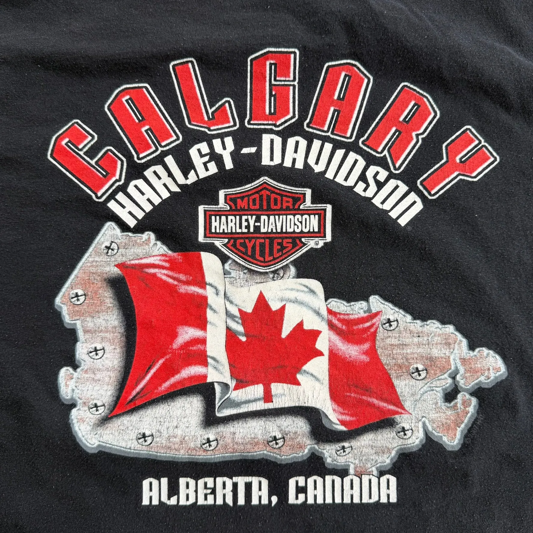J- Vintage '08 Harley Davidson Calgary Alberta Smoking Hot Long Sleeve Tee - 2XL sold by HG Vintage product image thumbnail 5