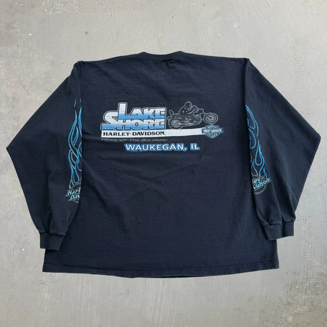 J- Vintage Harley Davidson Waukegan Illinois Long Sleeve Tee - XL sold by HG Vintage product image thumbnail 3