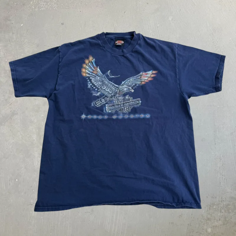 J- Vintage Harley Davidson Savannah Georgia Metal Warrior Made In USA Single Stitch Tee - XL made by Harley-Davidson