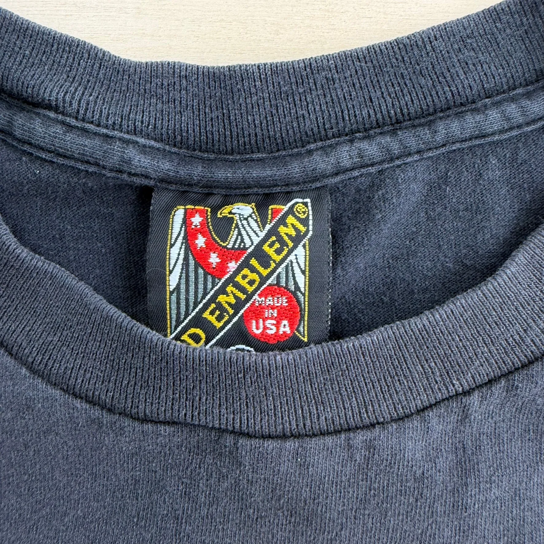 J- Vintage '95 Harley Davidson 3D Emblem Laconia Brothers In The Wind Made In USA Single Stitch Tee - L sold by HG Vintage product image thumbnail 5