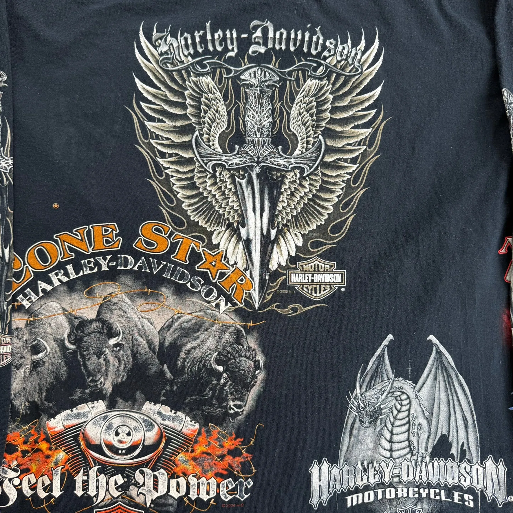 J- Vintage '05 Harley Davidson Canada All Over Print Long Sleeve Tee - XL sold by HG Vintage product image thumbnail 2