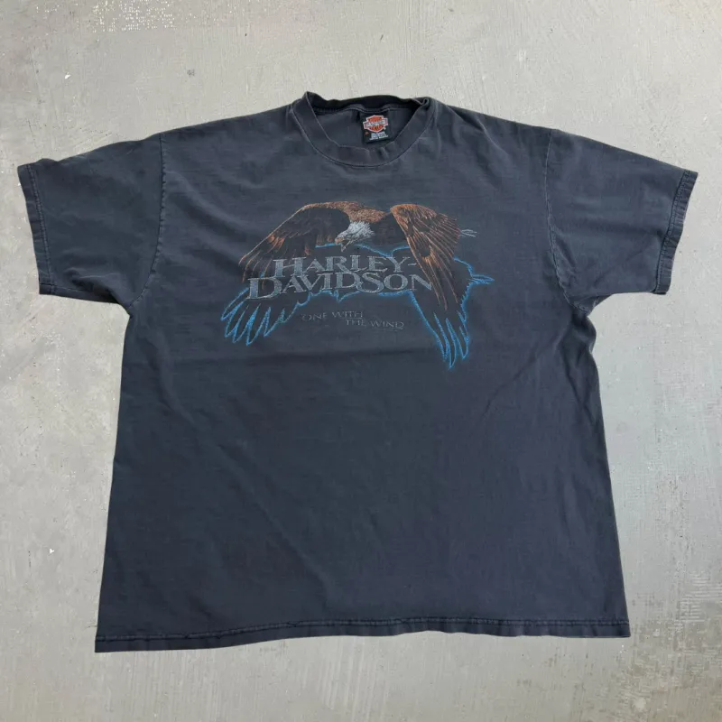 J- Vintage '97 Harley Davidson Red Deer Alberta Made In USA Single Stitch Tee - XL made by Harley-Davidson