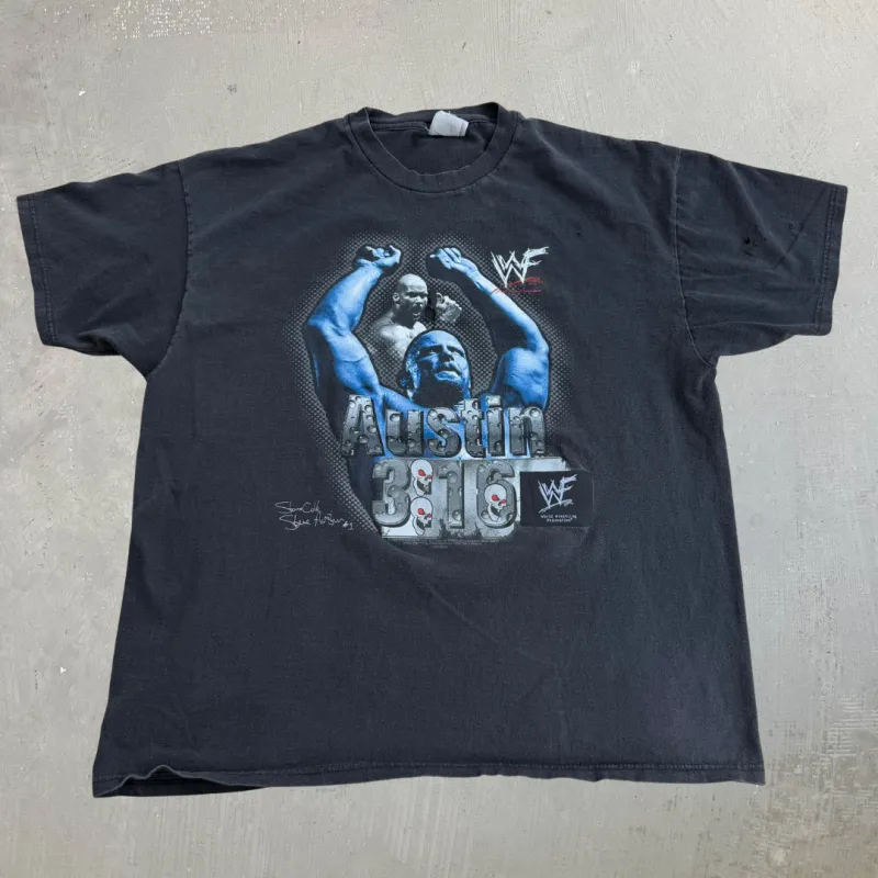 J- Vintage '98 WWE Austin 3:16 Graphic Tee - XL made by HG Vintage