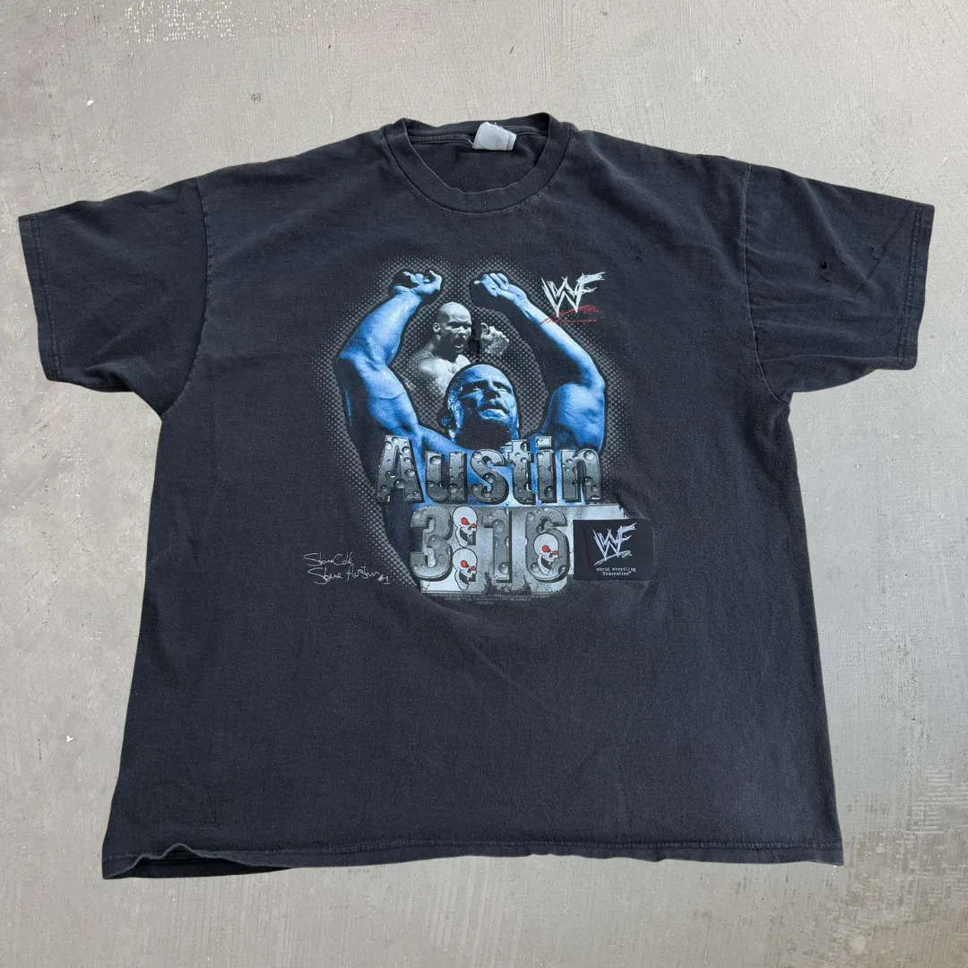 J- Vintage '98 WWE Austin 3:16 Graphic Tee - XL sold by HG Vintage