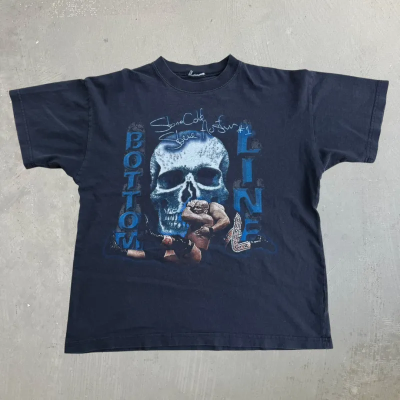 J- Vintage WWE Stone Cold Steve Austin Bottom Line Graphic Tee - L made by HG Vintage