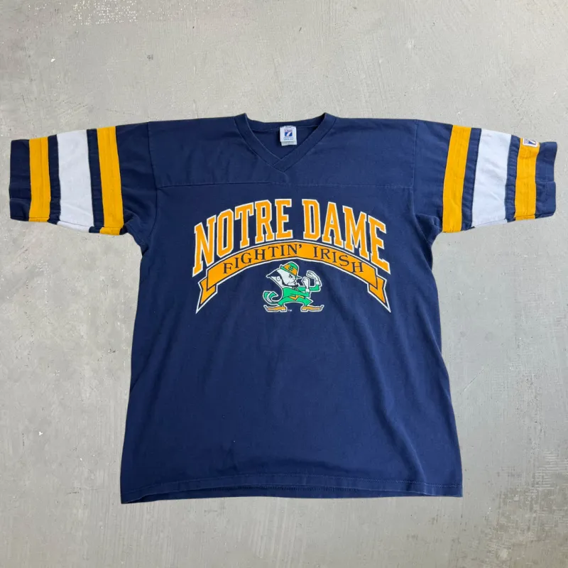 J- Vintage Notre Dame Fightin' Irish Logo 7 Made In USA Single Stitch Tee - L made by HG Vintage