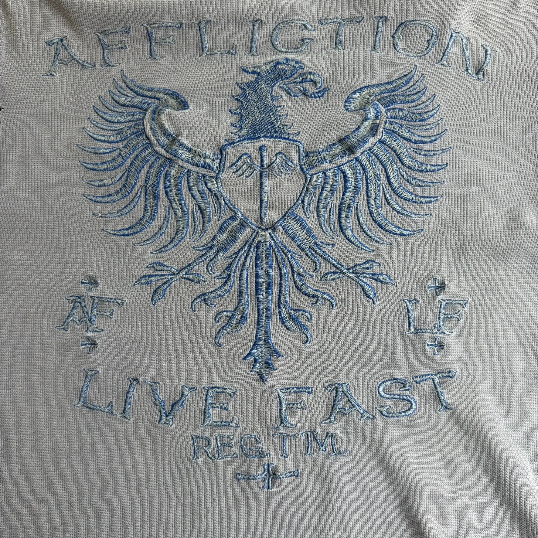 J- Vintage Affliction Embroidered Logo Thermal Long Sleeve Tee - 2XL sold by HG Vintage product image thumbnail 5