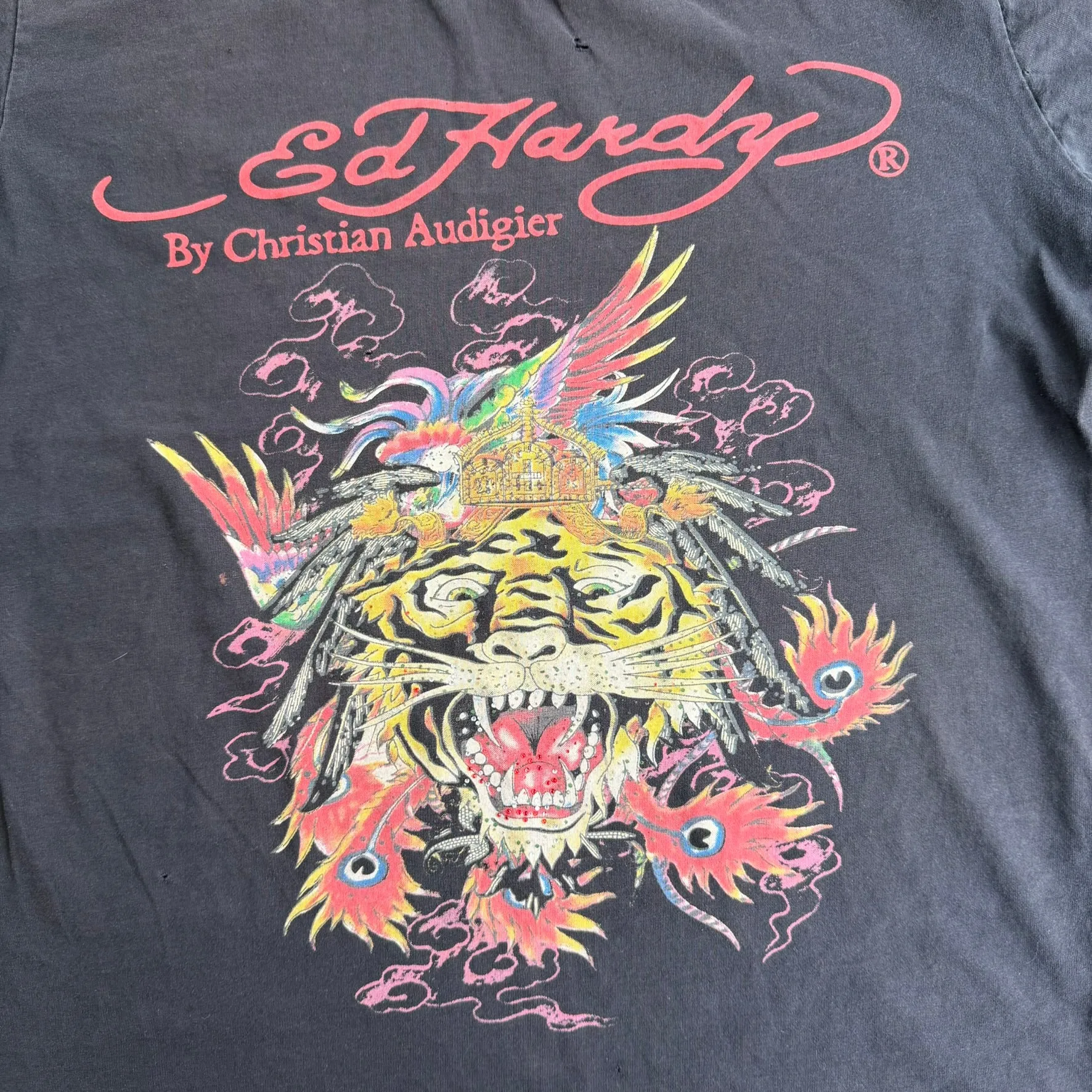 J- Vintage Ed Hardy Tiger & Crown Text Graphic Tee - M sold by HG Vintage product image thumbnail 2