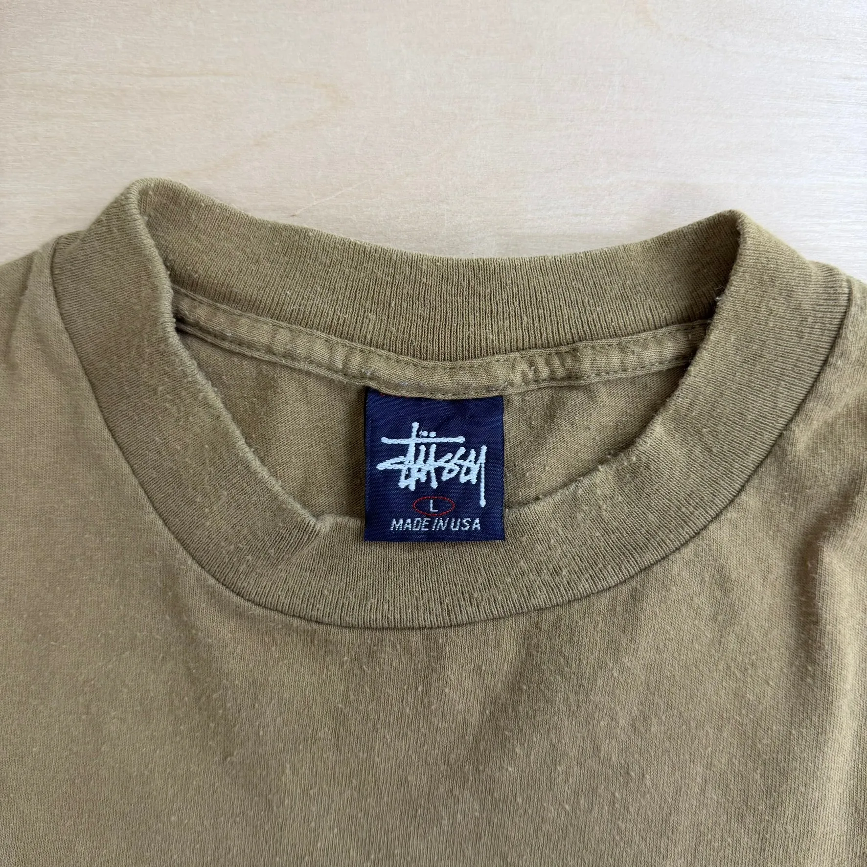 J- Vintage Stussy International Text Made In USA Single Stitch Tee - L sold by HG Vintage product image thumbnail 3