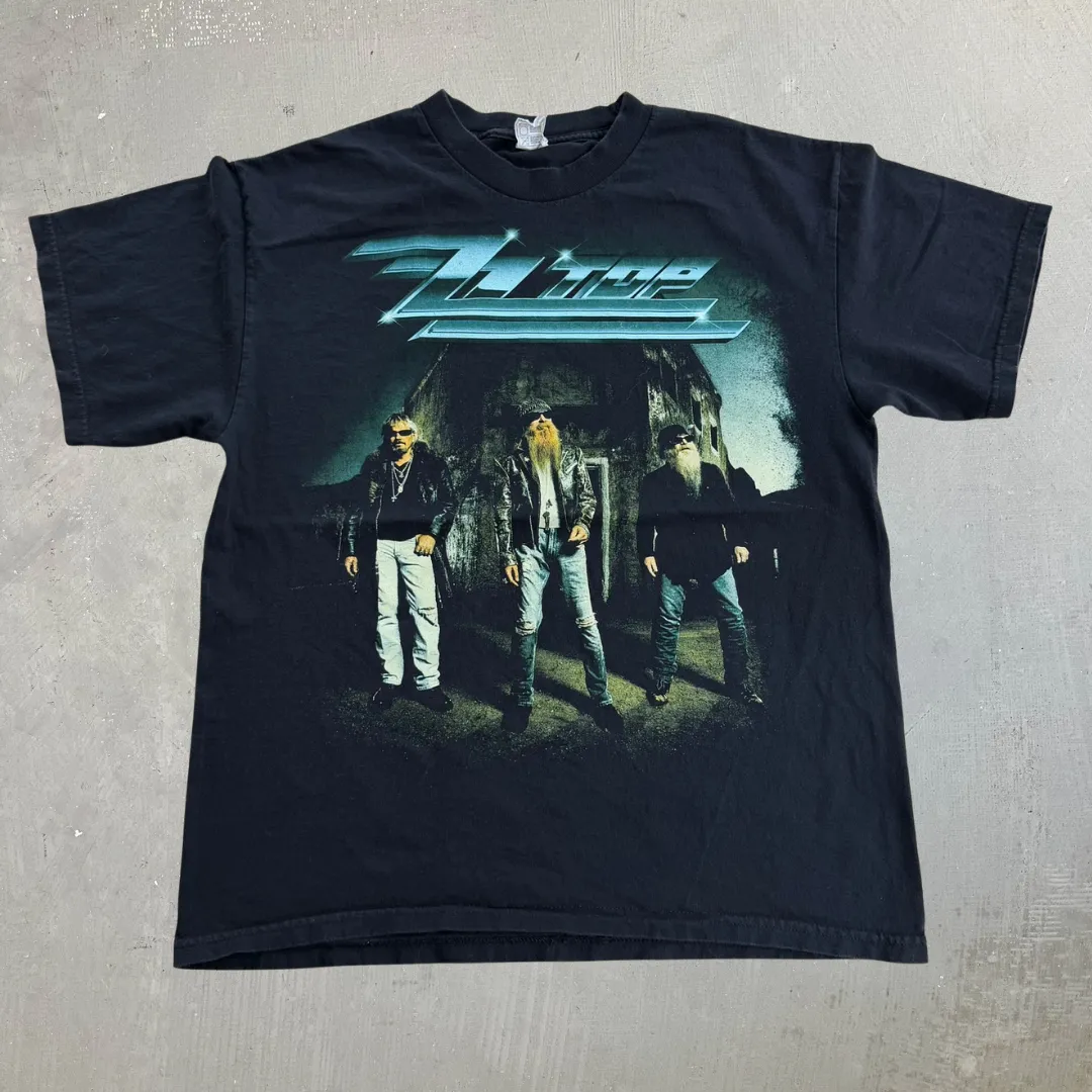 J- Vintage ZZ Top Tour Picture Tee - L sold by HG Vintage