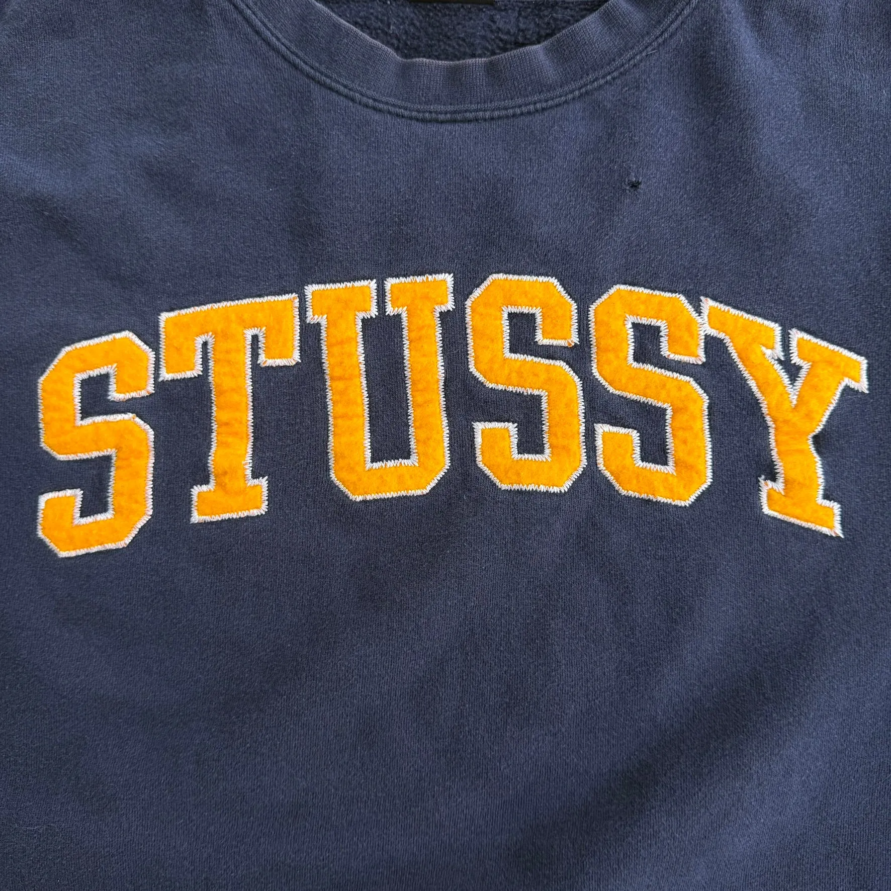 J- Vintage Stussy Chenille Embroidered Text Crewneck - M sold by HG Vintage product image thumbnail 2