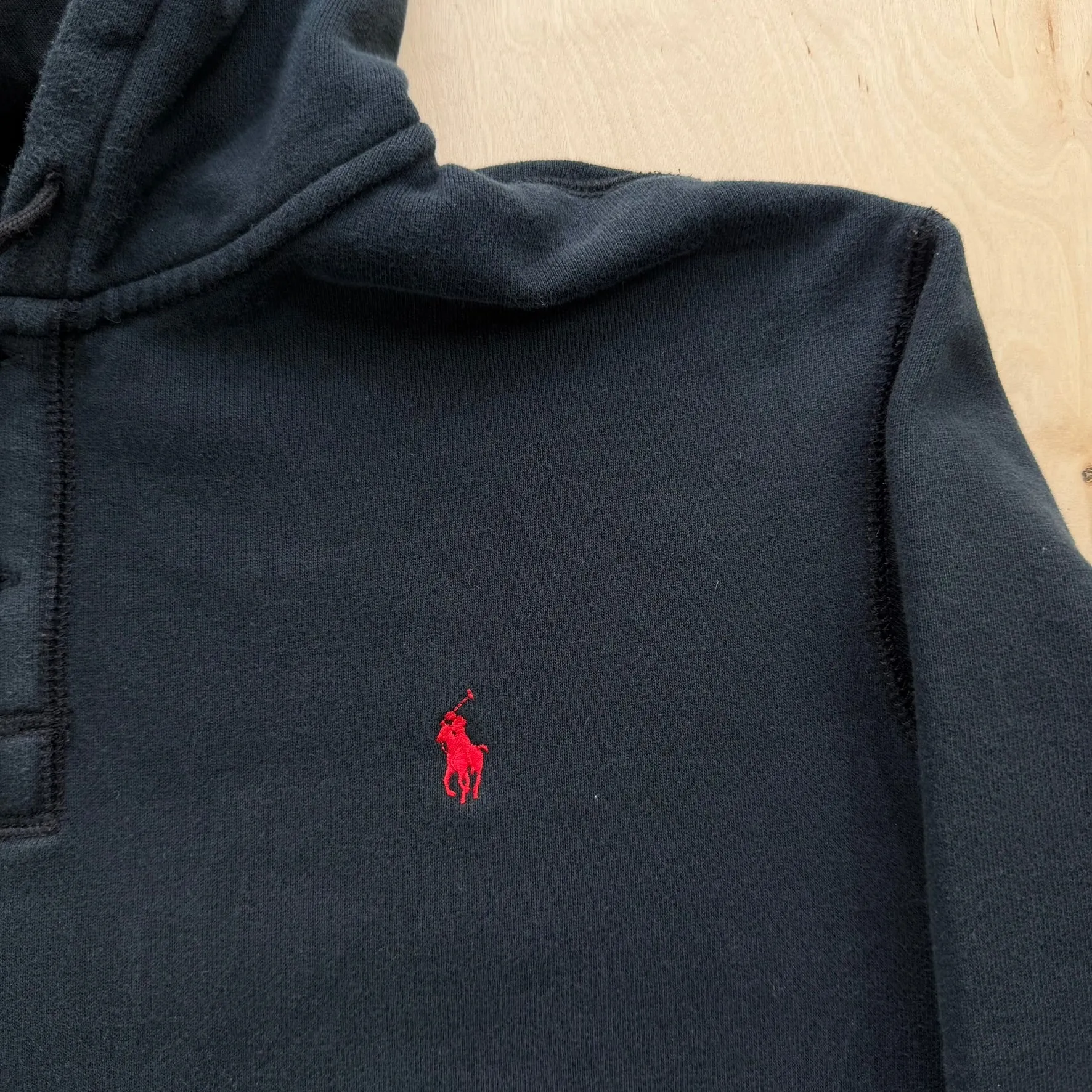 J- Vintage Polo Ralph Lauren Embroidered Logo Henley Hoodie - 2XL sold by HG Vintage product image thumbnail 2