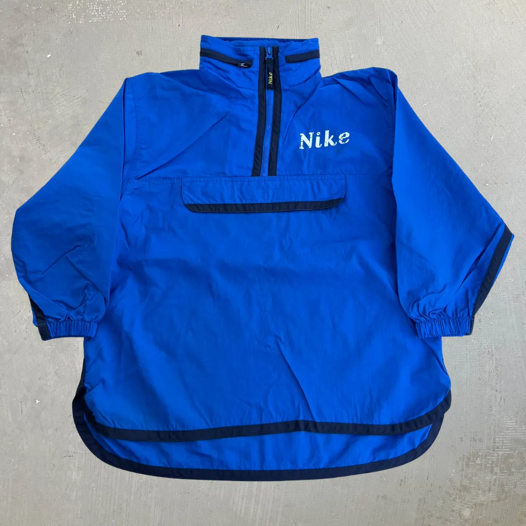 J- Vintage Nike Anorak Pullover Blue Lightweight Windbreaker - M sold by HG Vintage