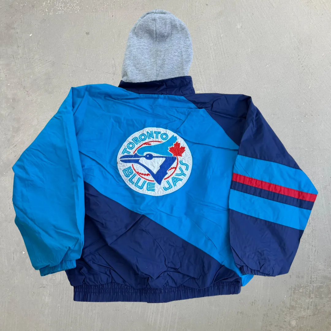 J- Vintage Toronto Blue Jays MLB New Face Lightweight Hooded Windbreaker - M sold by HG Vintage product image thumbnail 3