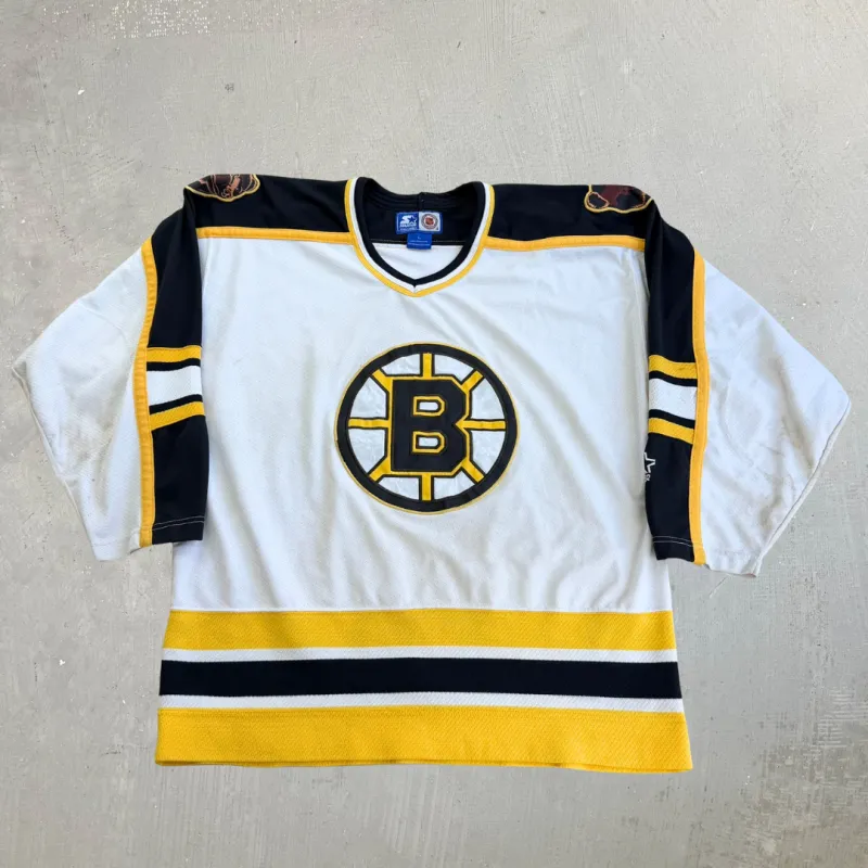 J- Vintage Boston Bruins NHL Starter Hockey Jersey - L made by HG Vintage