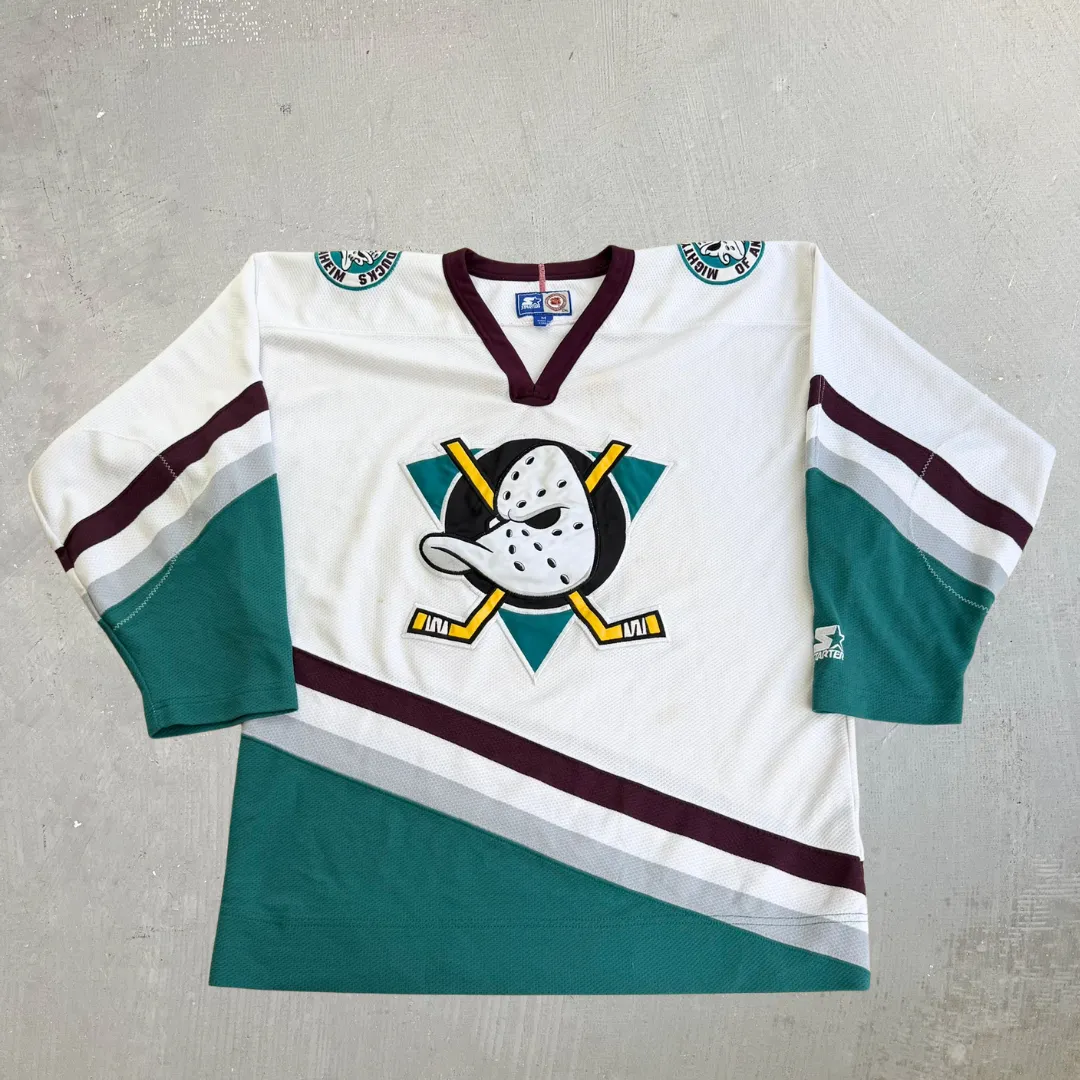 J- Vintage Anaheim Ducks NHL Starter Hockey Jersey - M sold by HG Vintage