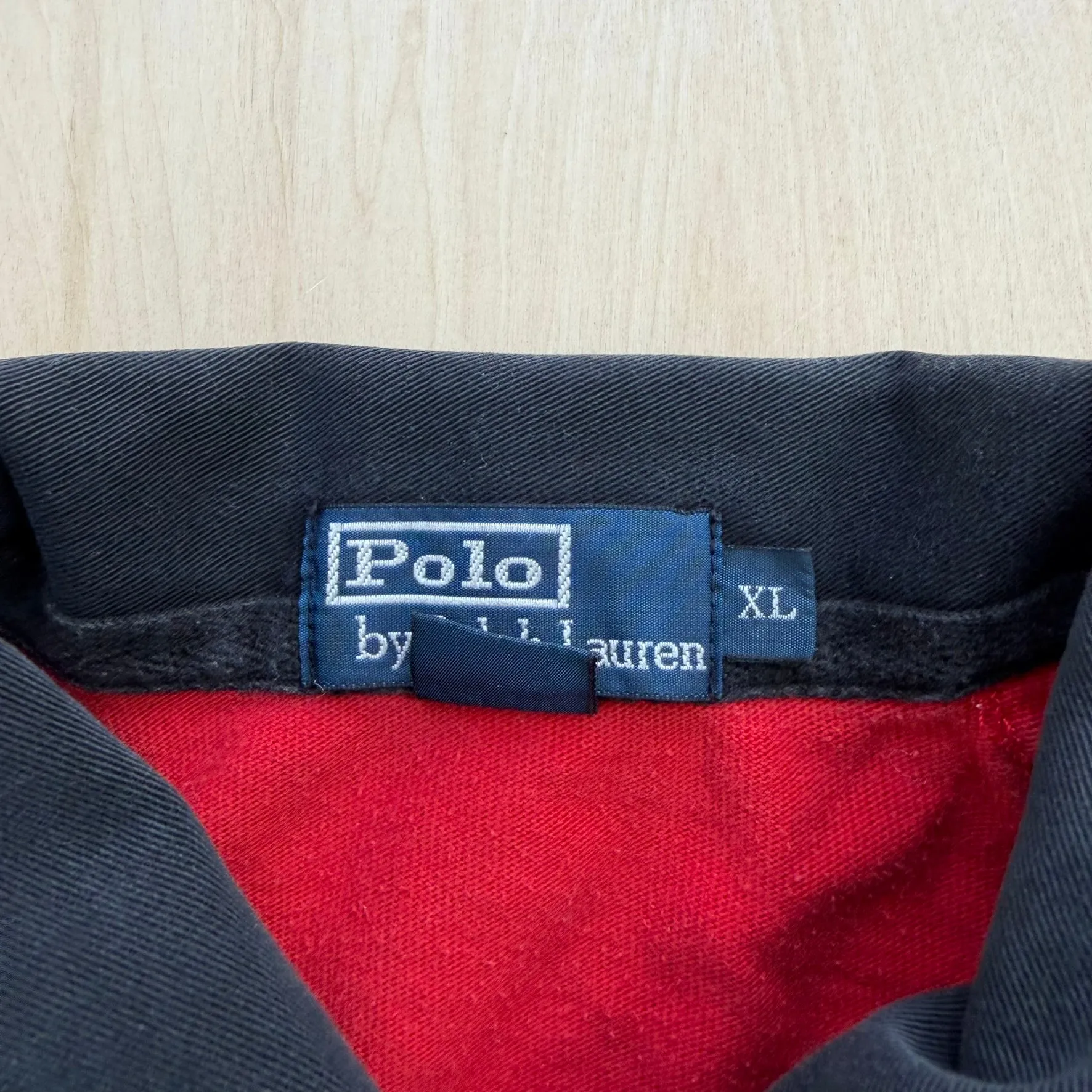 J- Vintage Polo Ralph Lauren Red/Black Rugby Shirt - XL sold by HG Vintage product image thumbnail 3
