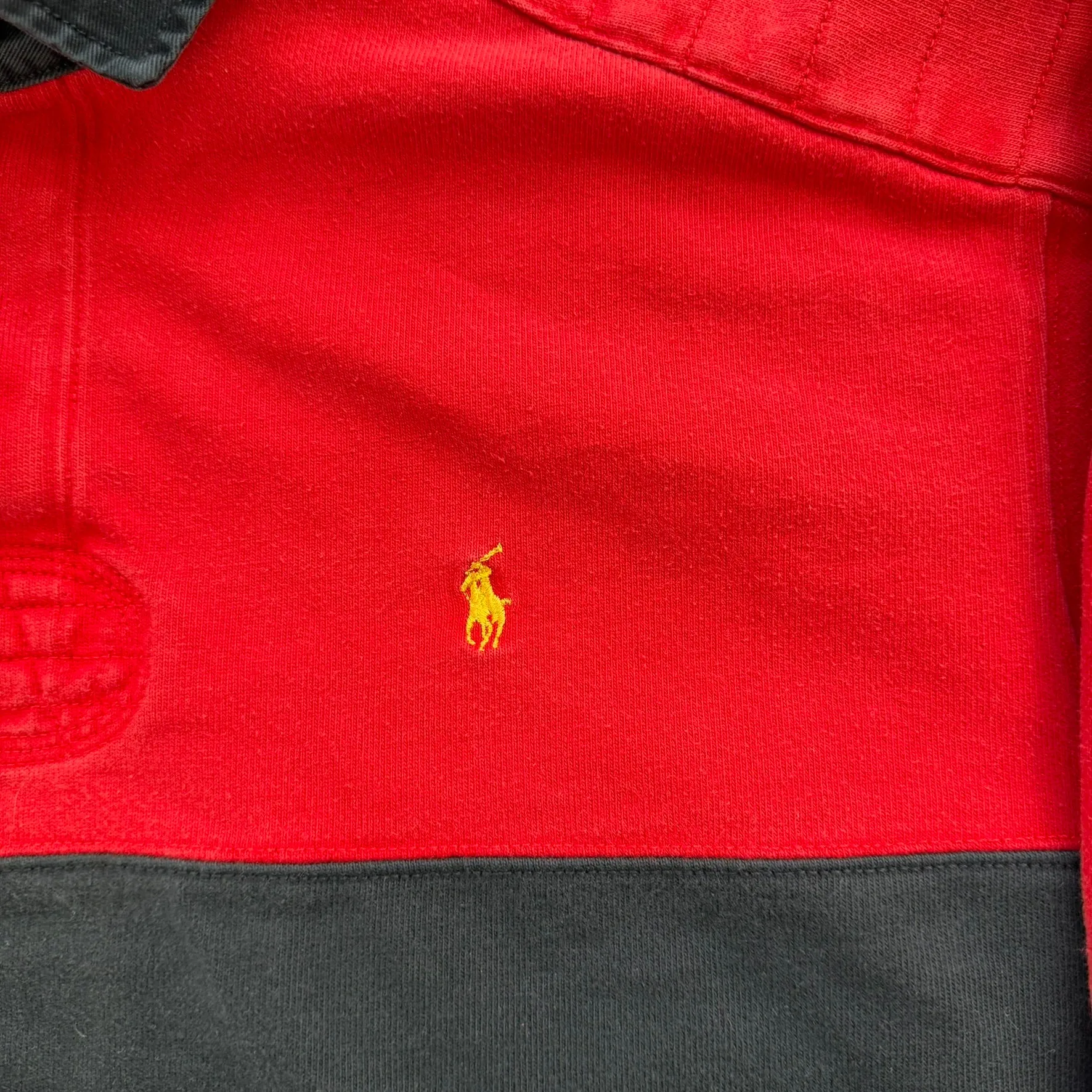 J- Vintage Polo Ralph Lauren Red/Black Rugby Shirt - XL sold by HG Vintage product image thumbnail 4