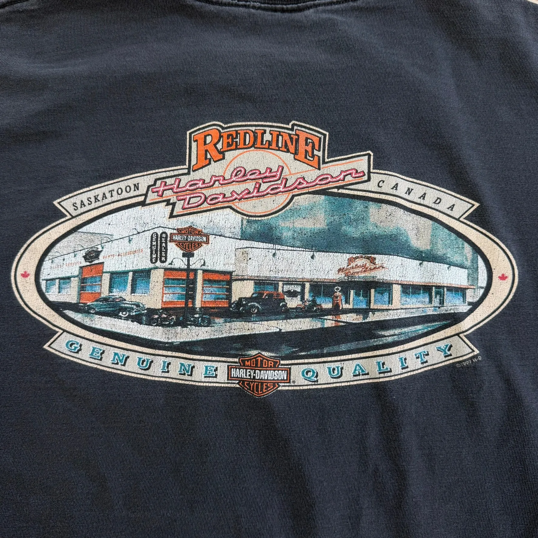 J- Vintage '97 Harley Davidson Saskatoon Canada Graphic Long Sleeve Tee - L sold by HG Vintage product image thumbnail 4