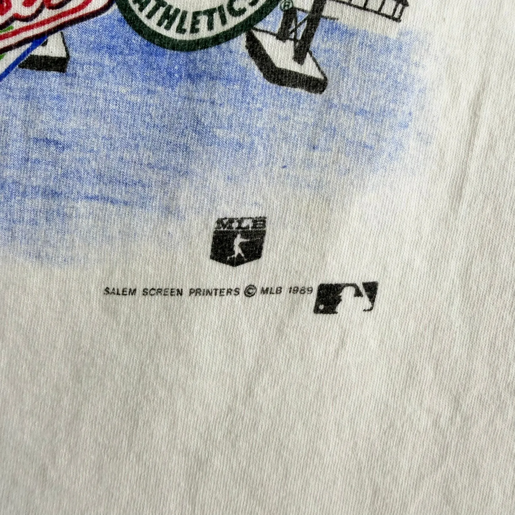 J- Vintage '89 MLB Battle Of The Bay World Series Giants Vs Athletics Single Stitch Tee - S sold by HG Vintage product image thumbnail 3