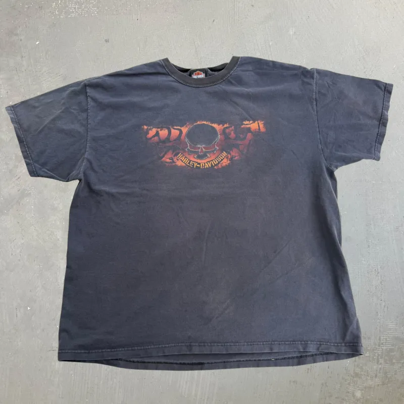 J- Vintage '05 Harley Davidson Cowboys Beaumont Texas Graphic Tee - 2XL made by Harley-Davidson