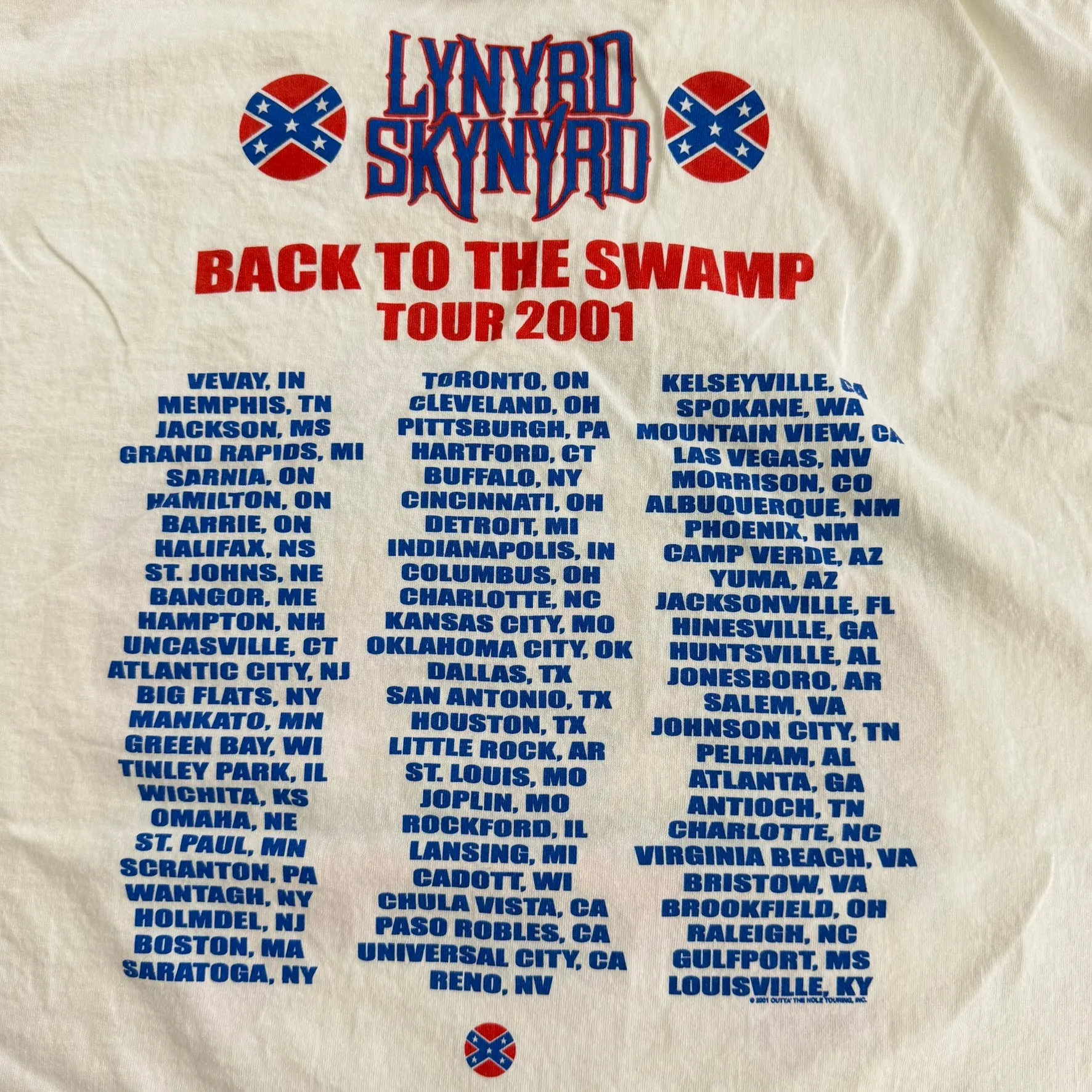 J- Vintage '01 Lynyrd Skynyrd Back In The Swamp Tour Single Stitch Tee - 2XL sold by HG Vintage product image thumbnail 4