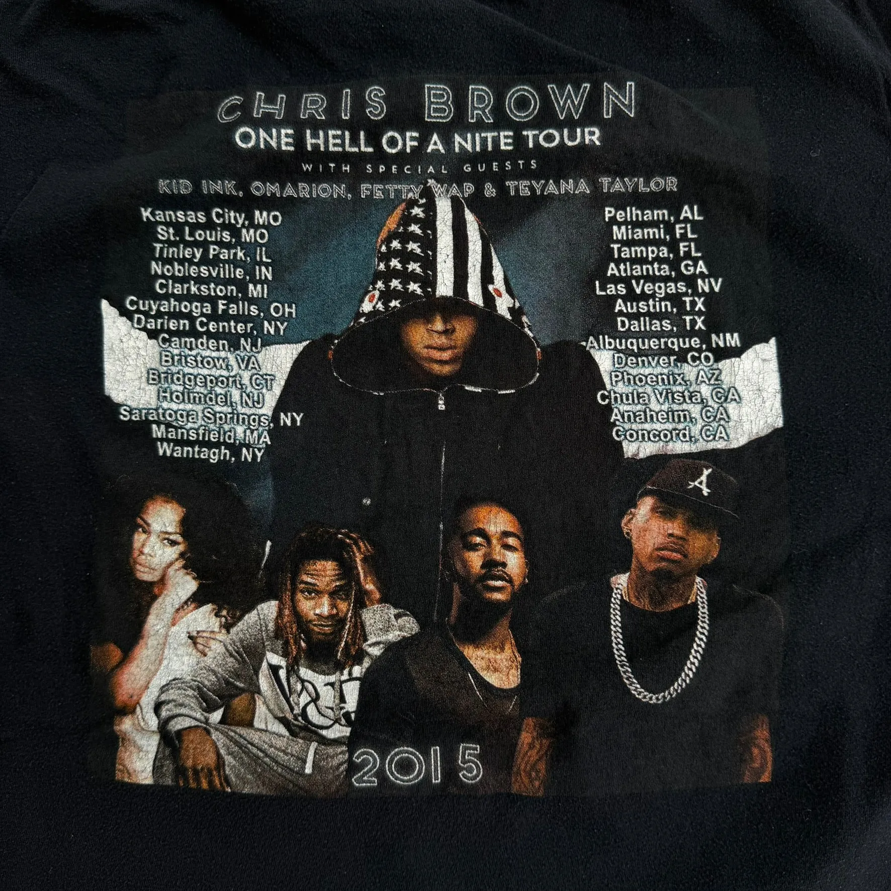 J- '15 Chris Brown One Hell Of A Nite Tour Graphic Tee - L sold by HG Vintage product image thumbnail 4