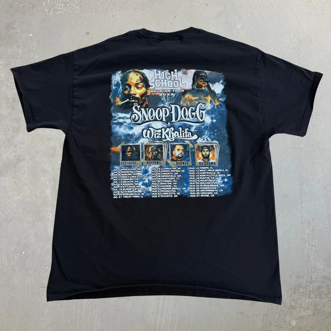 J- '23 Snoop Dogg & Wiz Khalifa High School Reunion Tour Graphic Tee - L sold by HG Vintage product image thumbnail 3
