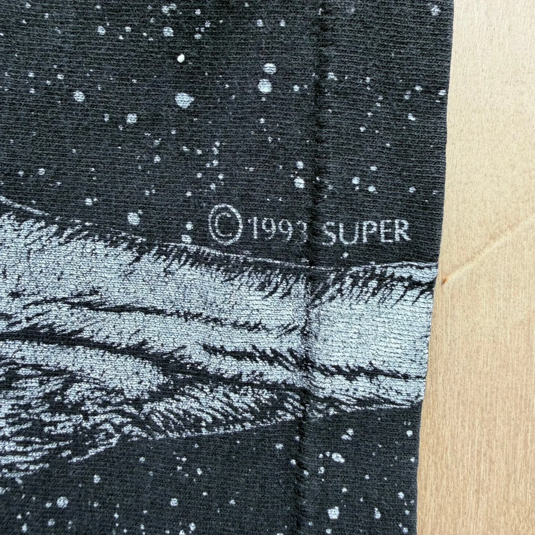 J- Vintage '93 Wolves & Snow All Over Print Fruit Of The Loom Tag Single Stitch Tee - L sold by HG Vintage product image thumbnail 3