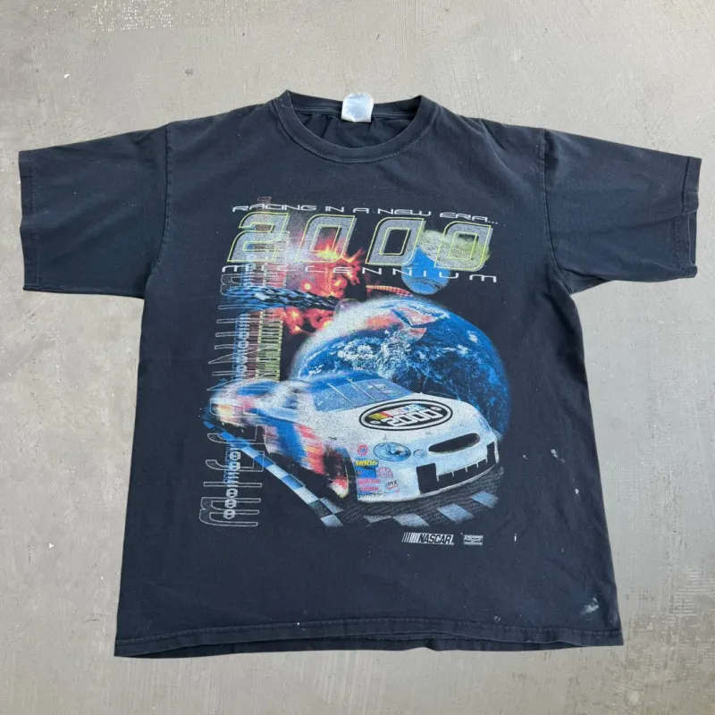 J- Vintage '00 Nascar Racing In A New Era Graphic Tee - L made by Nascar