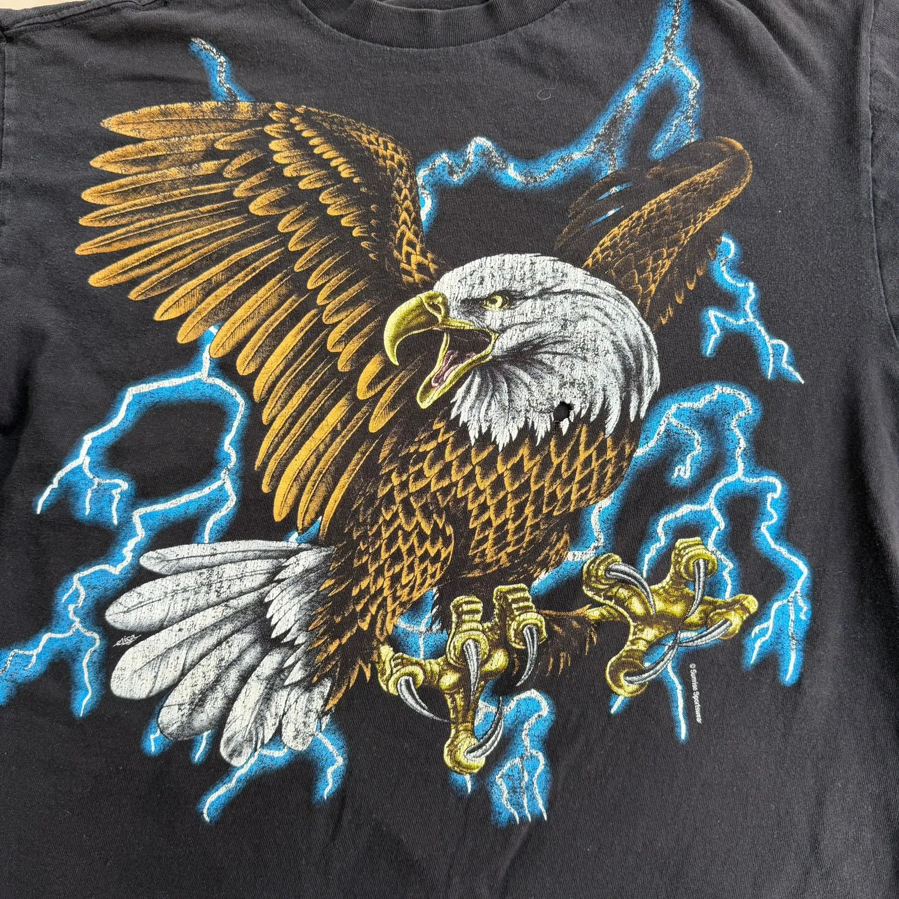 J- Vintage American Thunder Eagle & Lightning Graphic Tee - XL sold by HG Vintage product image thumbnail 2