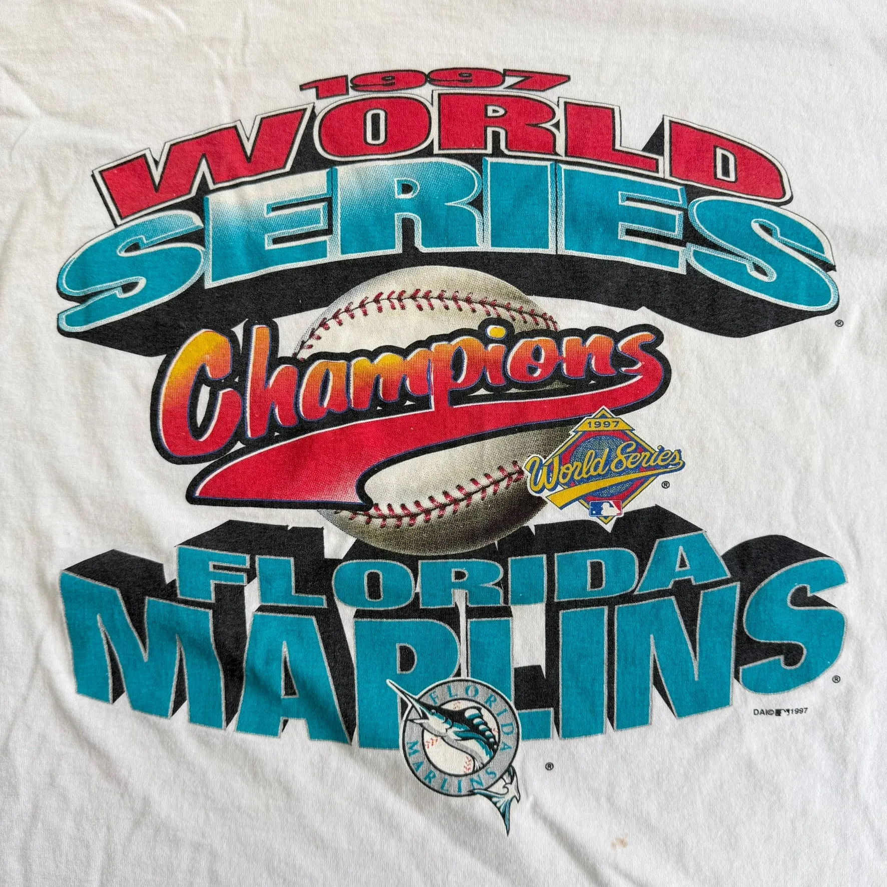 J- Vintage '97 Florida Marlins MLB World Series Champions Single Stitch Tee - XL sold by HG Vintage product image thumbnail 2