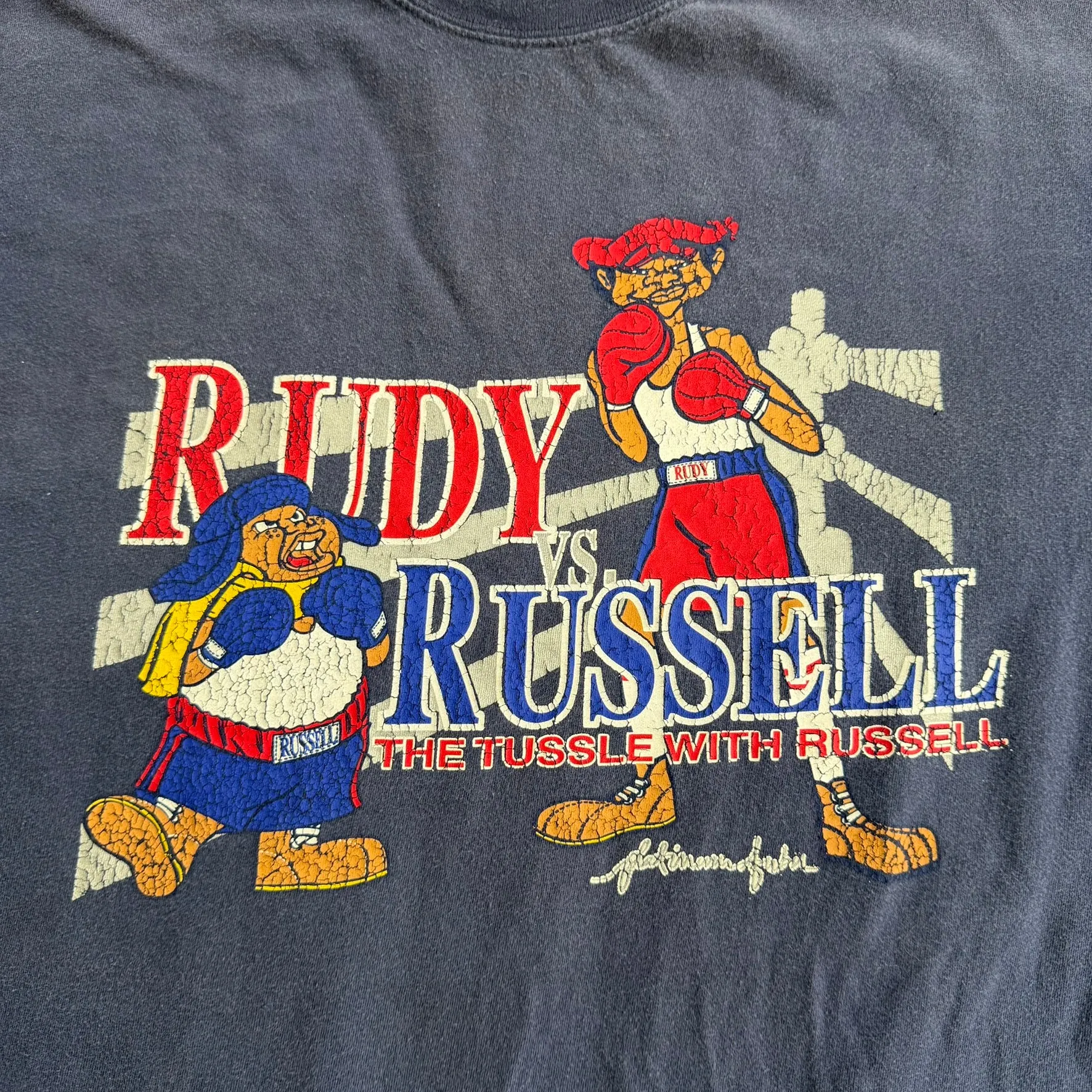 J- Vintage Platinum FUBU Fat Albert Rudy Vs Russell Graphic Tee - XL sold by HG Vintage product image thumbnail 2