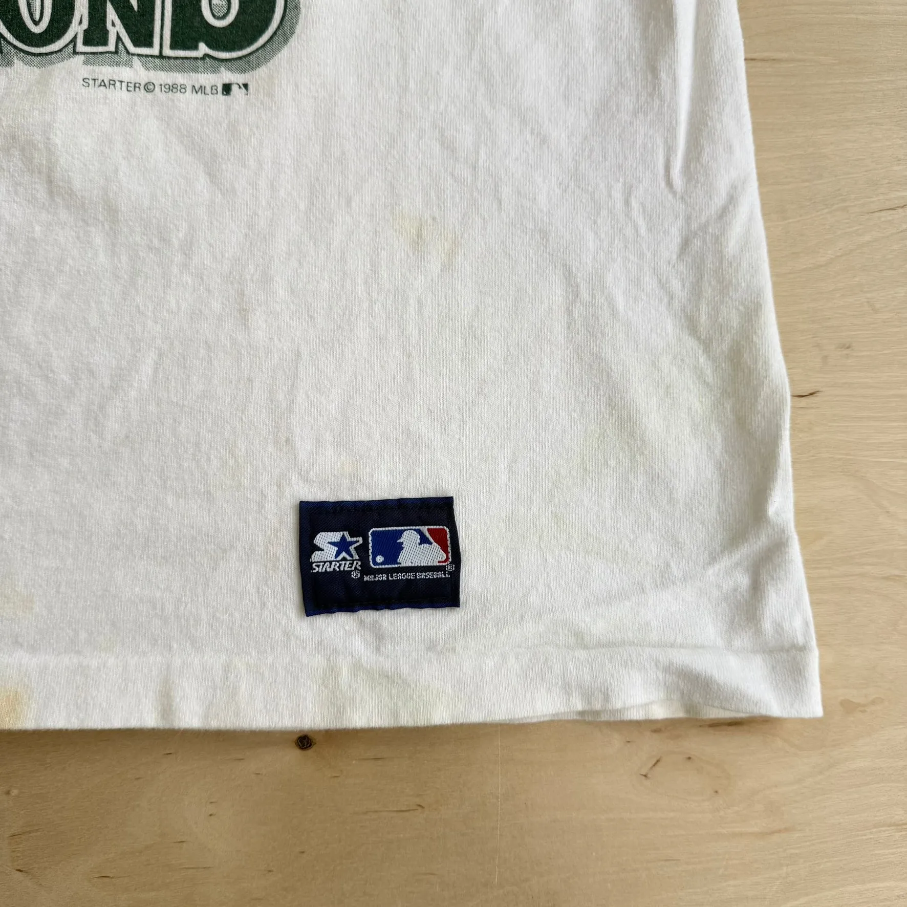 J- Vintage '98 Oakland Athletics MLB Starter World Series Champs Made In USA Single Stitch Tee - XL sold by HG Vintage product image thumbnail 5