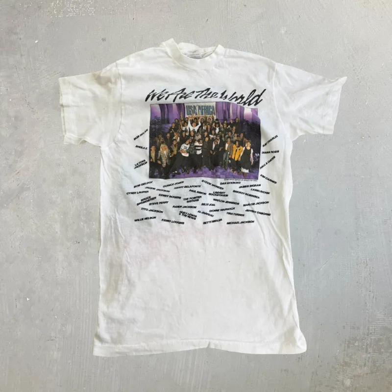 J- Vintage '85 United Support Of Artists For Africa Graphic Made In USA Single Stitch Tee - S made by HG Vintage