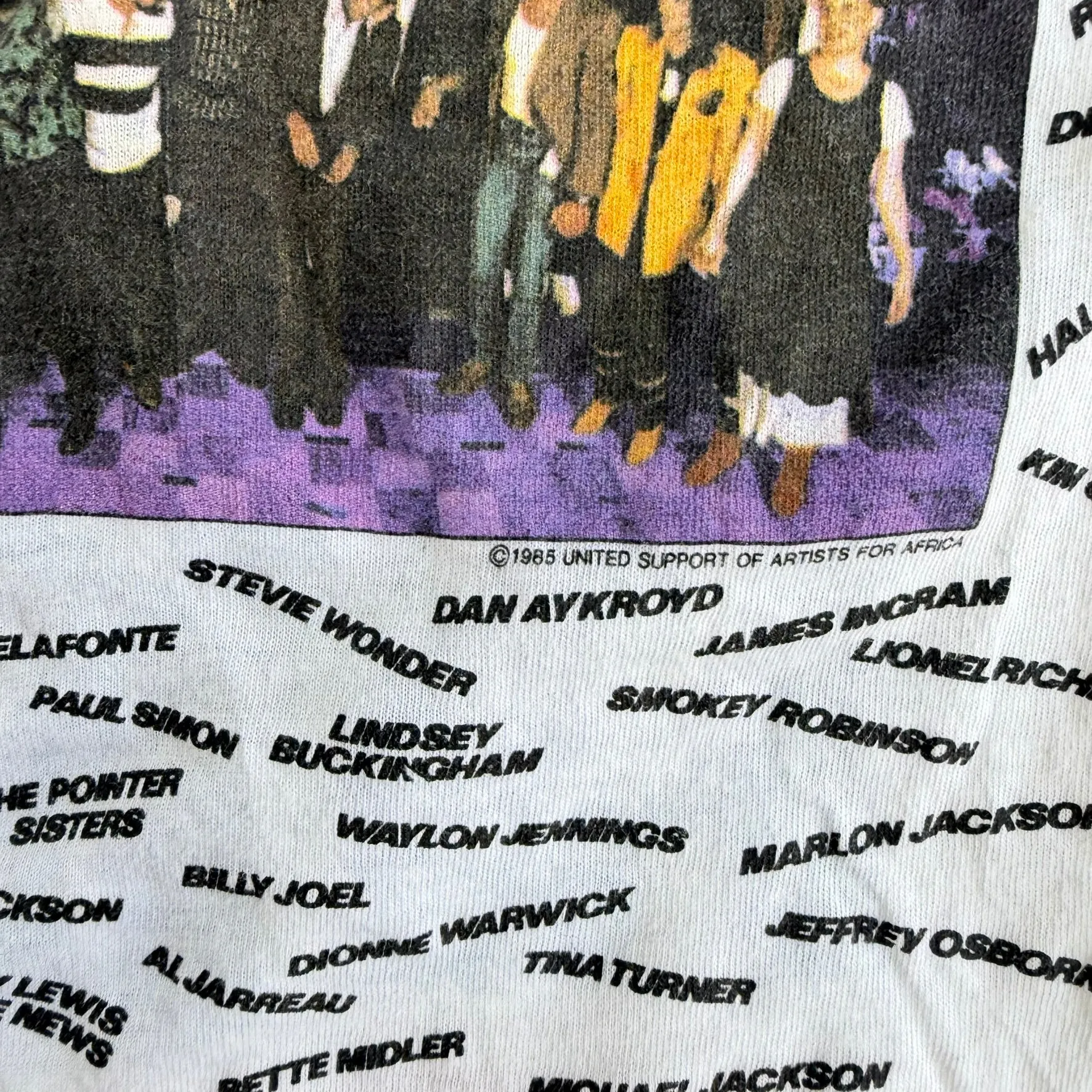 J- Vintage '85 United Support Of Artists For Africa Graphic Made In USA Single Stitch Tee - S sold by HG Vintage product image thumbnail 5