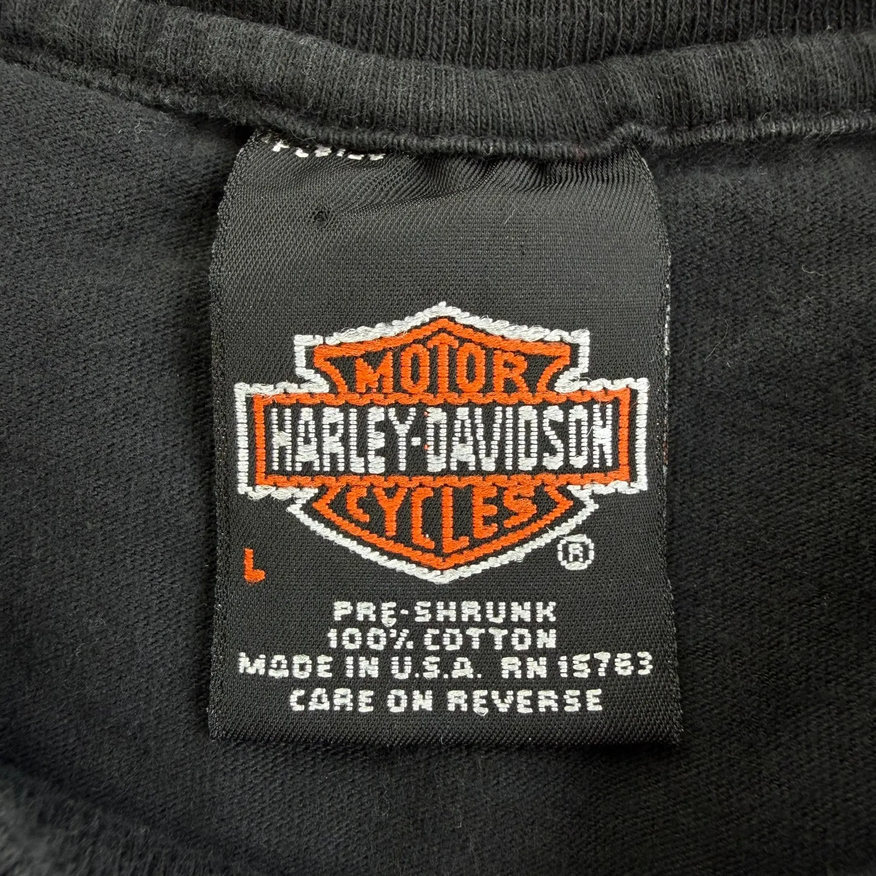 J- Vintage '95 Harley Davidson Nashville Graphic Made In USA Pocket Tee - L sold by HG Vintage product image thumbnail 3