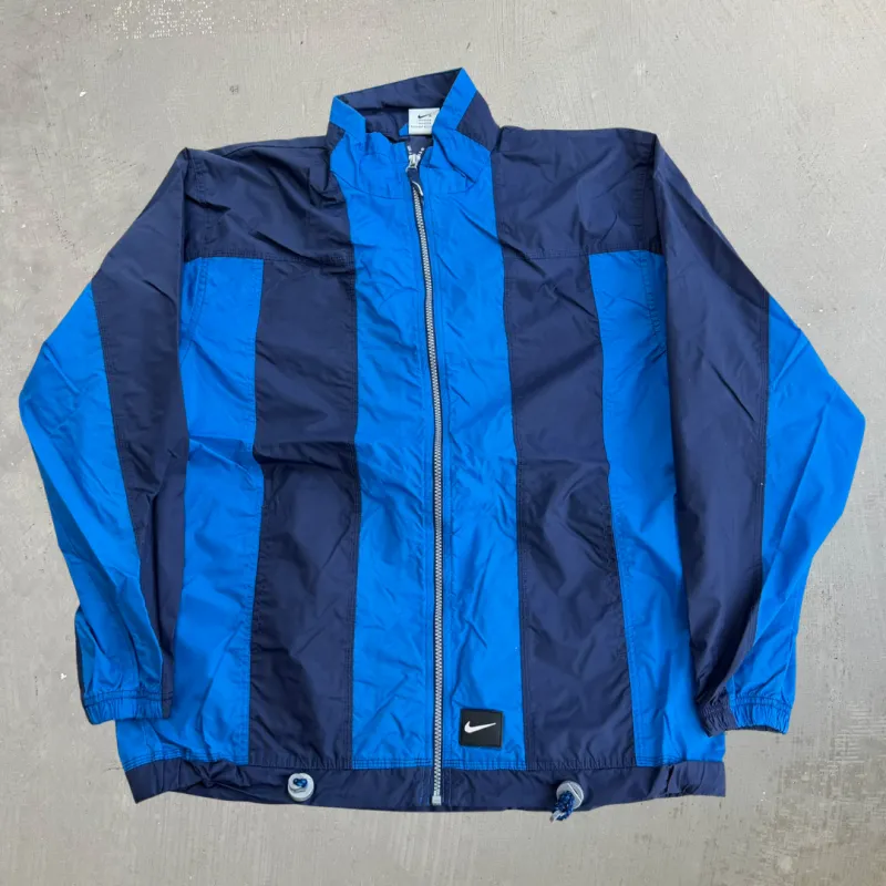 J- Vintage Nike Zip Up Blue/Navy Lightweight Windbreaker - XL made by HG Vintage