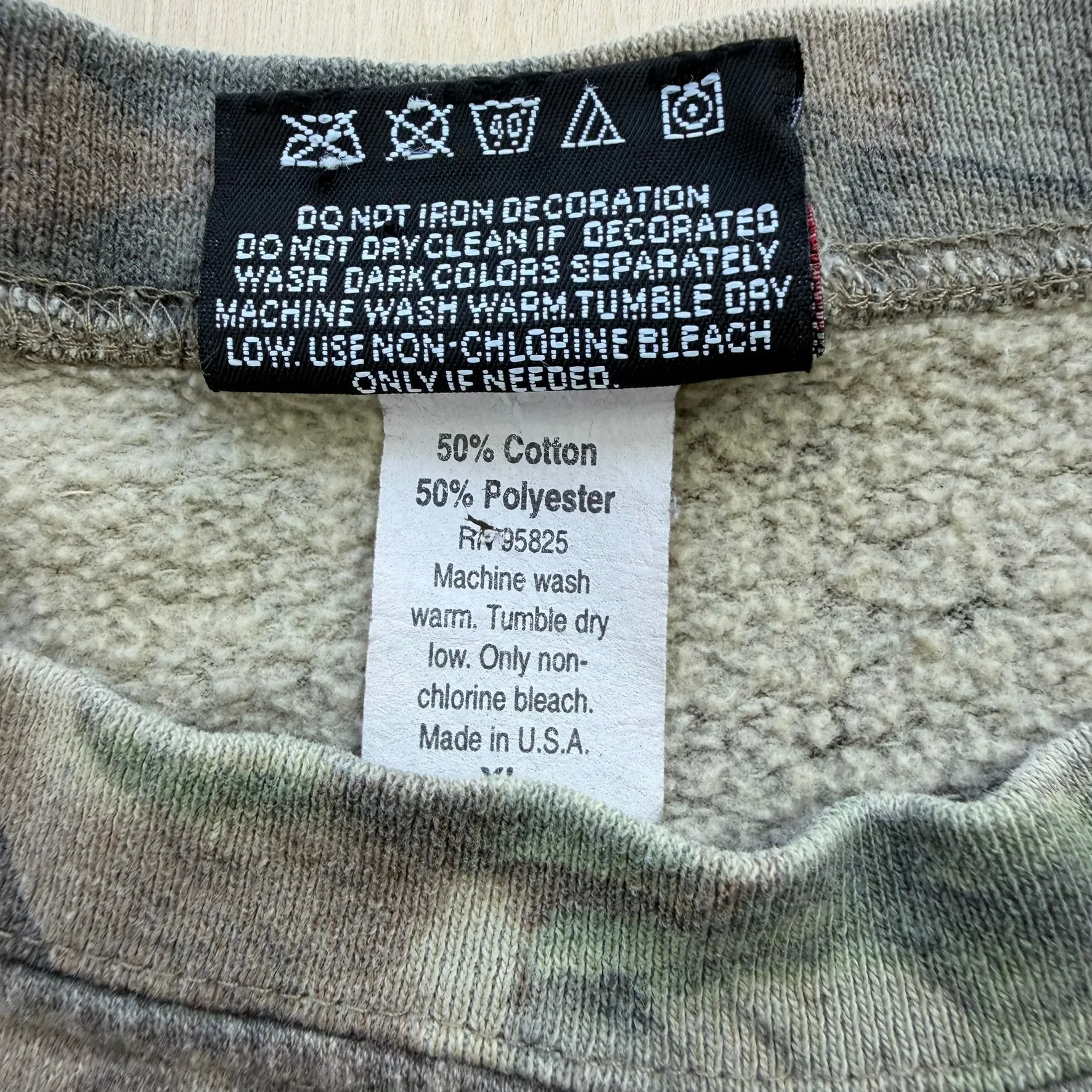 J- Vintage Nascar Dale Earnhardt Made In USA Real Tree Camo Crewneck - XL sold by HG Vintage product image thumbnail 4
