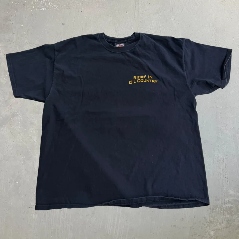 J- Vintage '10 Harley Davidson Owners Group Edmonton Alberta Rally Graphic Tee - XL made by Harley-Davidson
