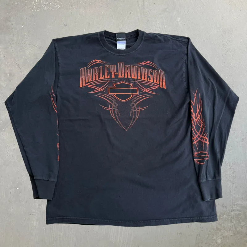 J- '13 Harley Davidson Cabo San Lucas Text Long Sleeve Tee - XL (fits L) made by Harley-Davidson