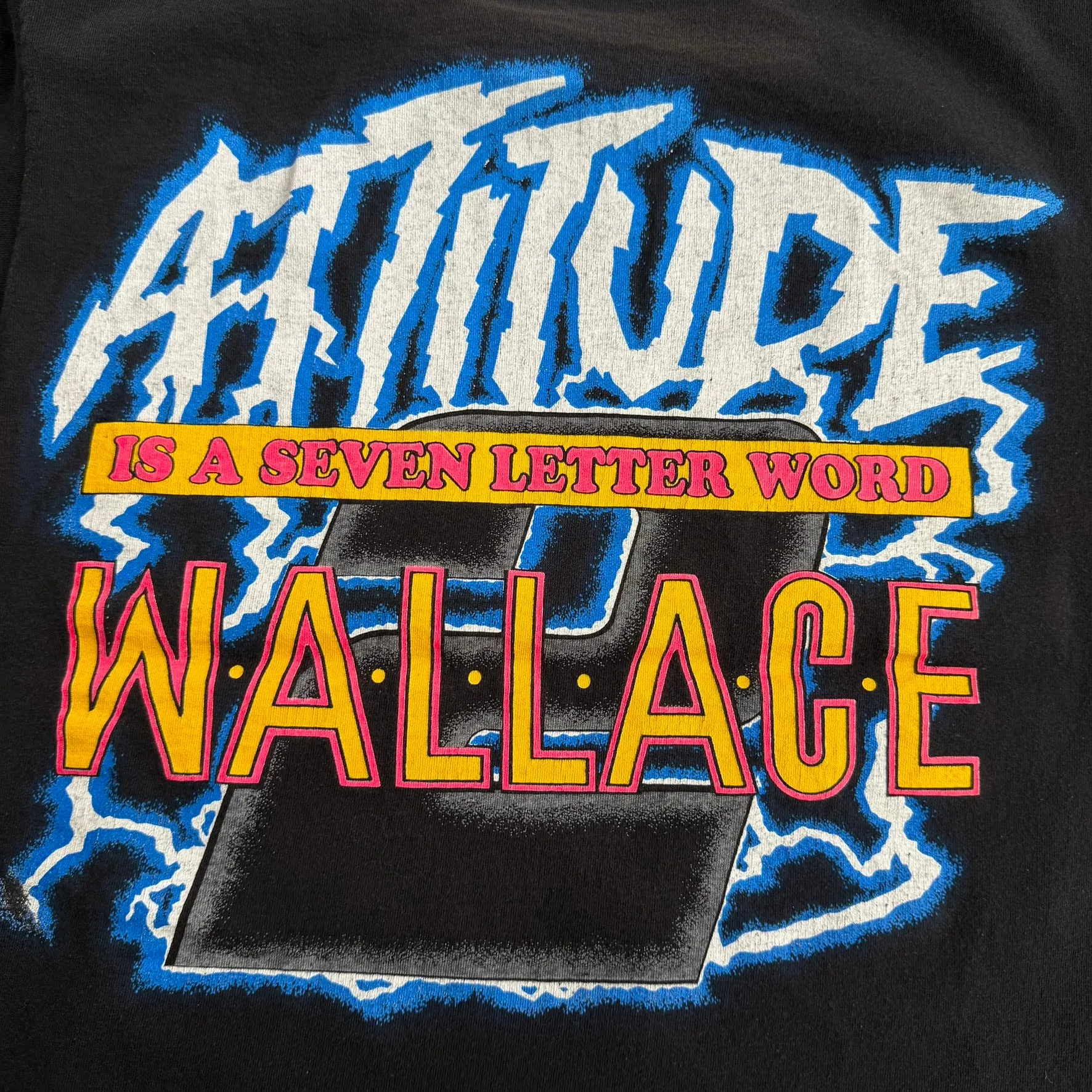 J- Vintage '95 Nascar Dusty Wallace Attitude Care & Lightning Made In USA Single Stitch Tee - L sold by HG Vintage product image thumbnail 4